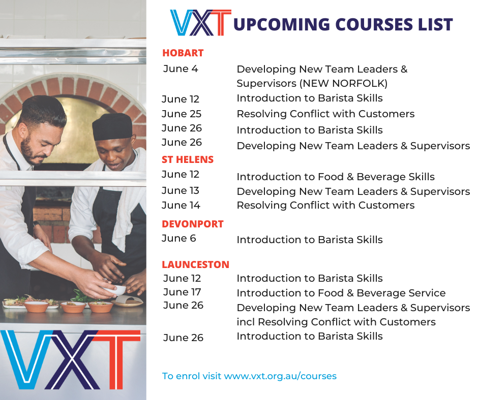 Upcoming courses as at 28.5.24